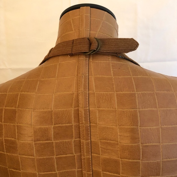 Brown Tailored Pinstripes Button Front Vest - Picture 6 of 13